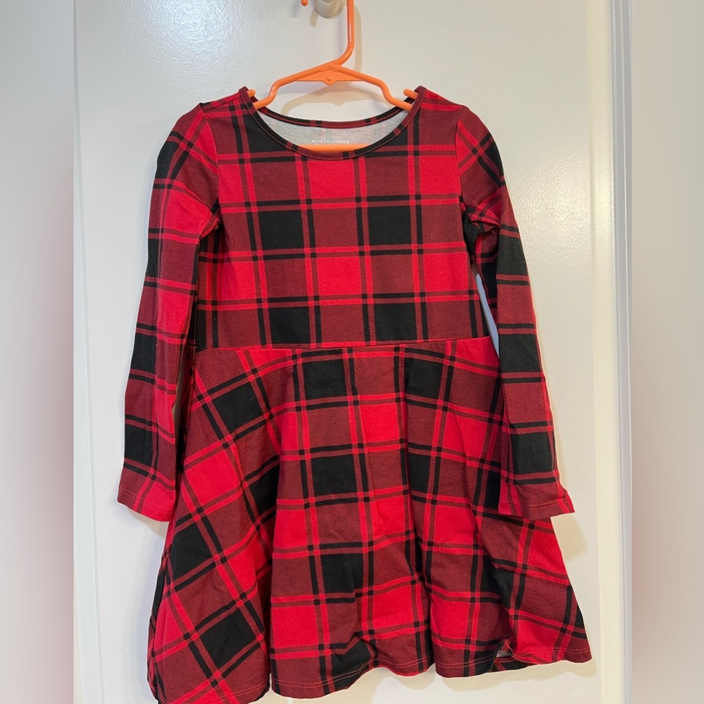 Cute Toddler Girl’s 5T Children’s Place Buffalo Plaid Dress for Christmas